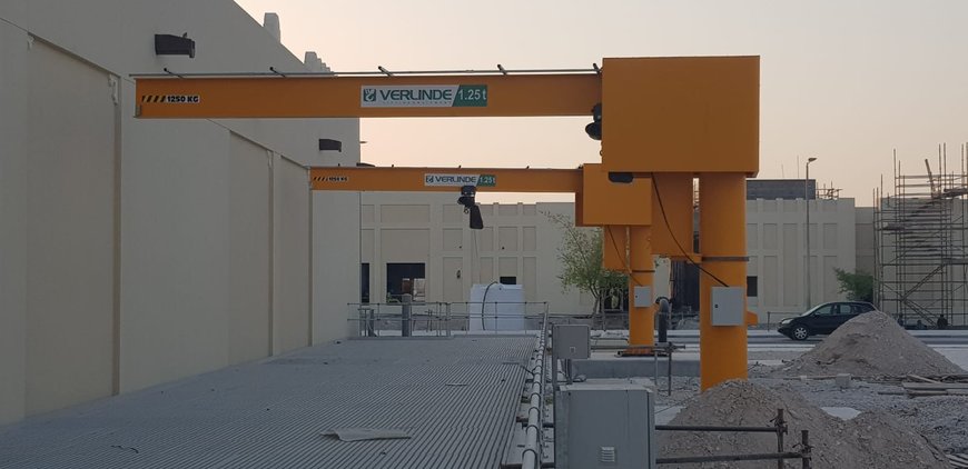 ATS CRANES fornisce le gru a bandiera VERLINDE per la stazione di pompaggio del progetto ISF in Qatar